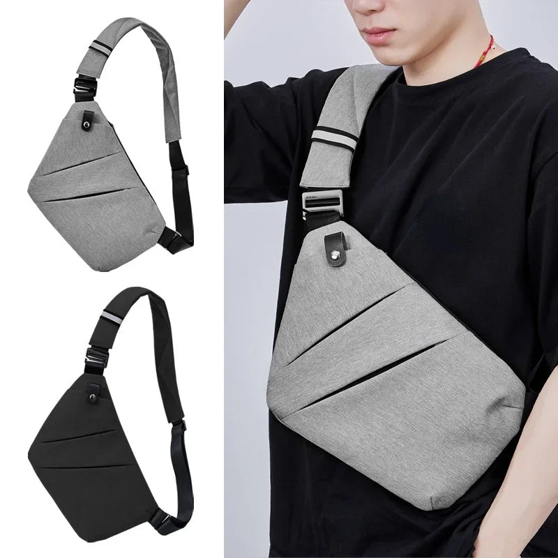 Bolso bandolera antirrobo para hombre seguridad y estilo 🛡️