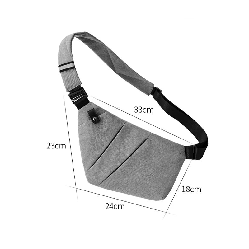 Bolso bandolera antirrobo para hombre seguridad y estilo 🛡️