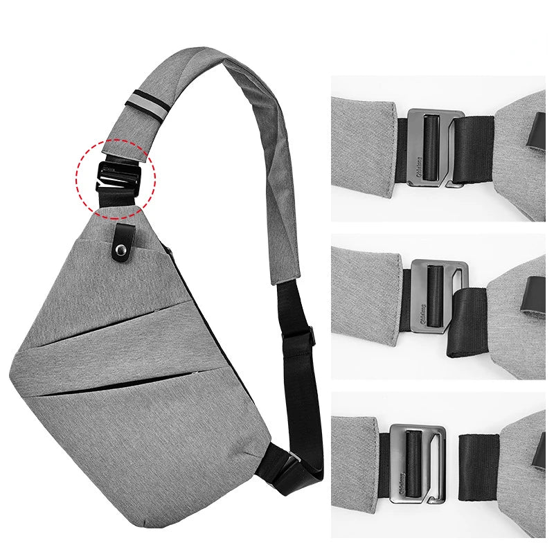 Bolso bandolera antirrobo para hombre seguridad y estilo 🛡️