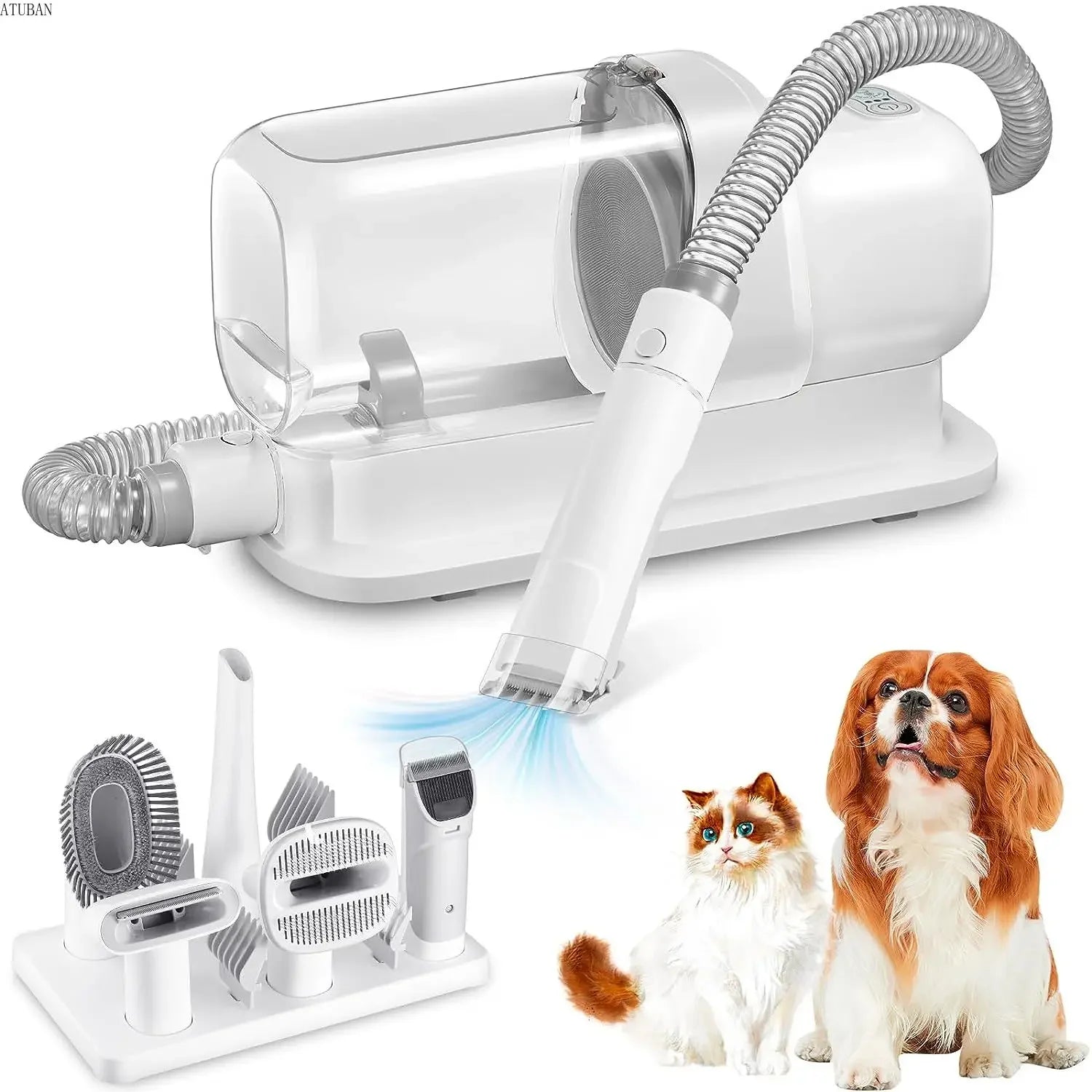 Aspirateur de toilettage pour chien avec coupe poils