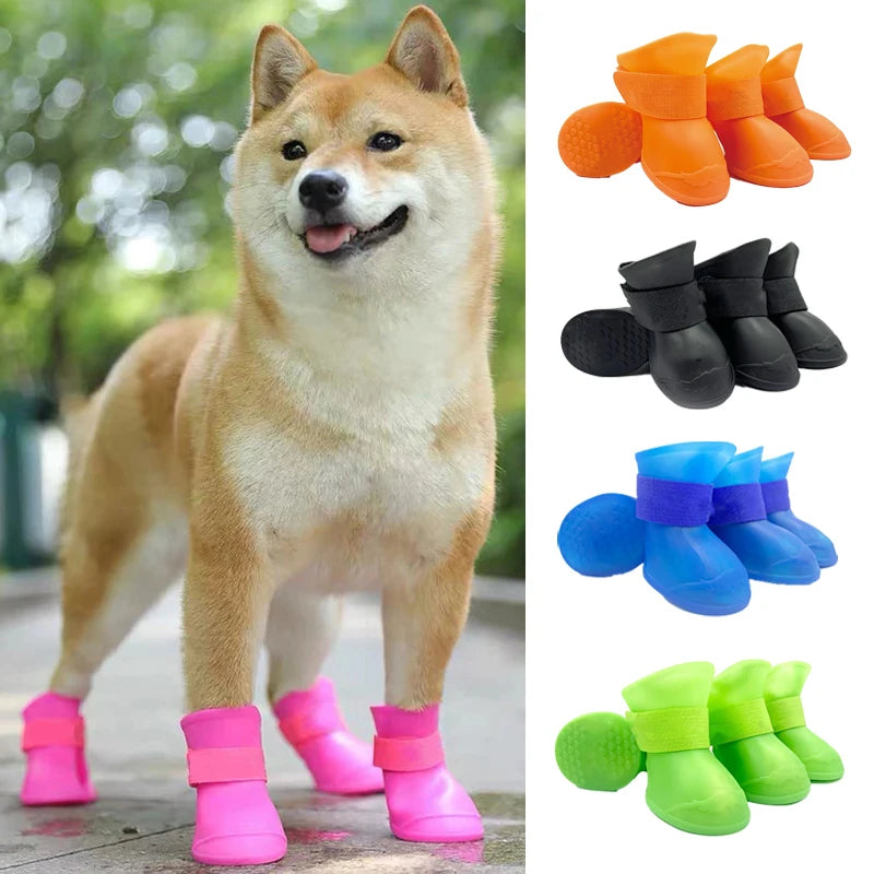 bottines imperméables pour chien, protection pluie et antidérapante