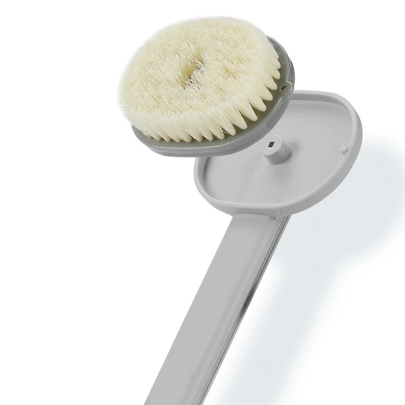 Brosse corps pour douche avec réservoir de gel