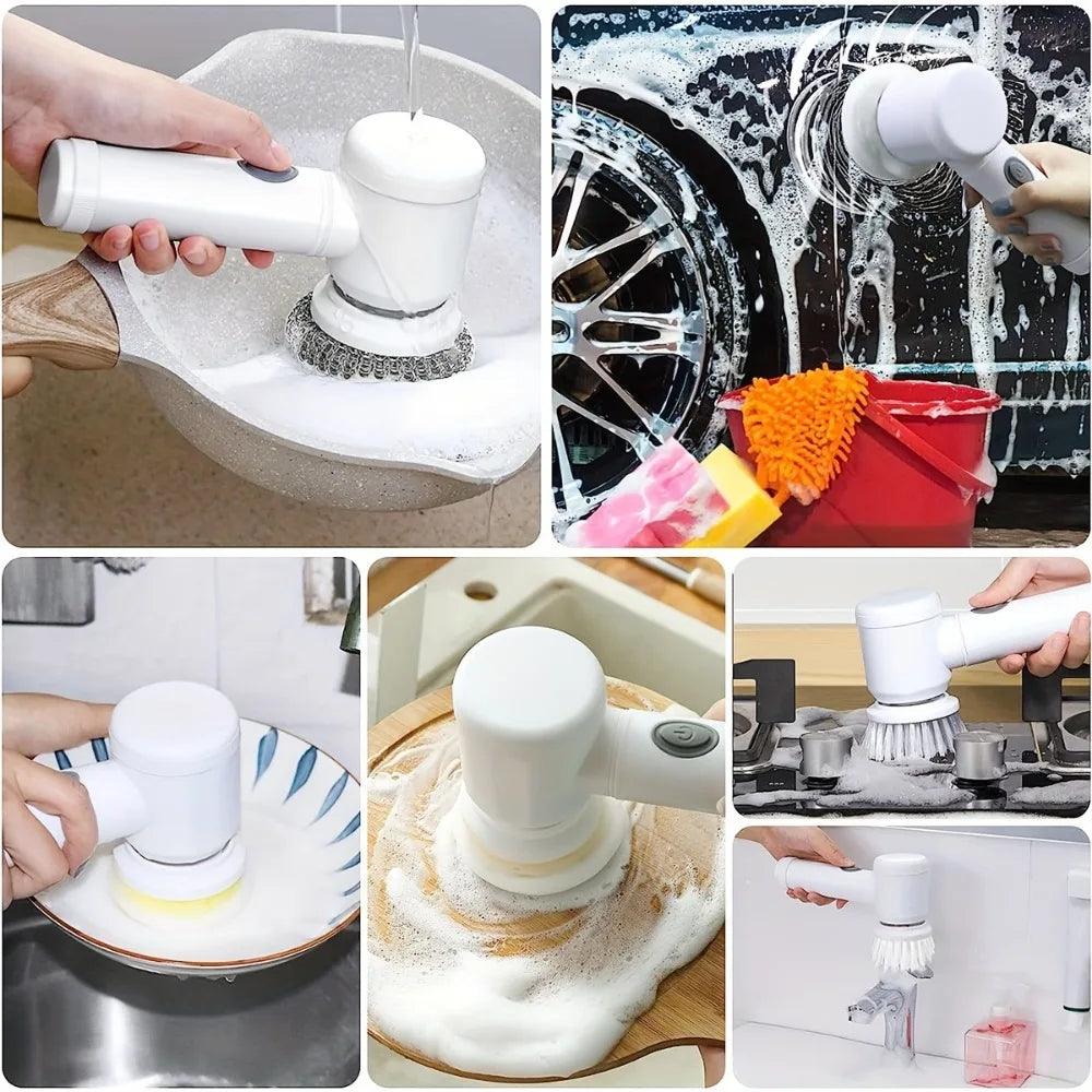 brosse multifonctionnelle avec têtes interchangeables