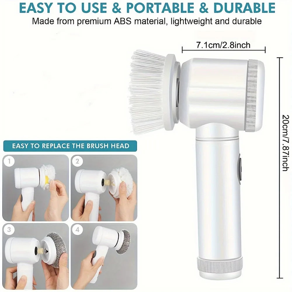 brosse rechargeable pour nettoyage multi-surfaces
