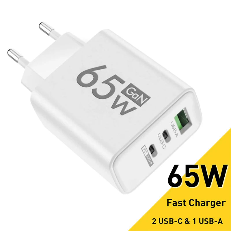 Chargeur rapide 65W GaN compact