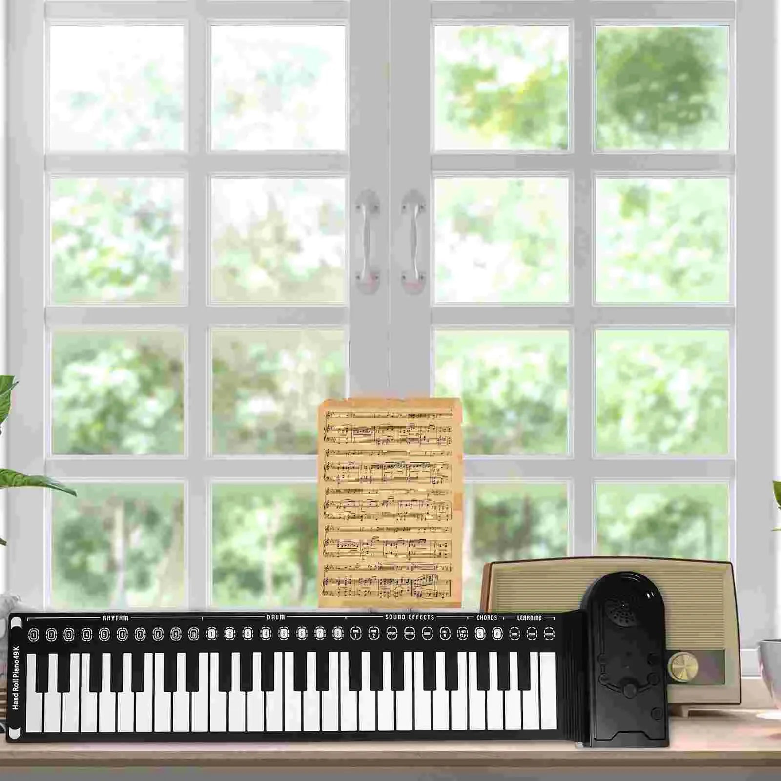 clavier musical portable et pliable en silicone