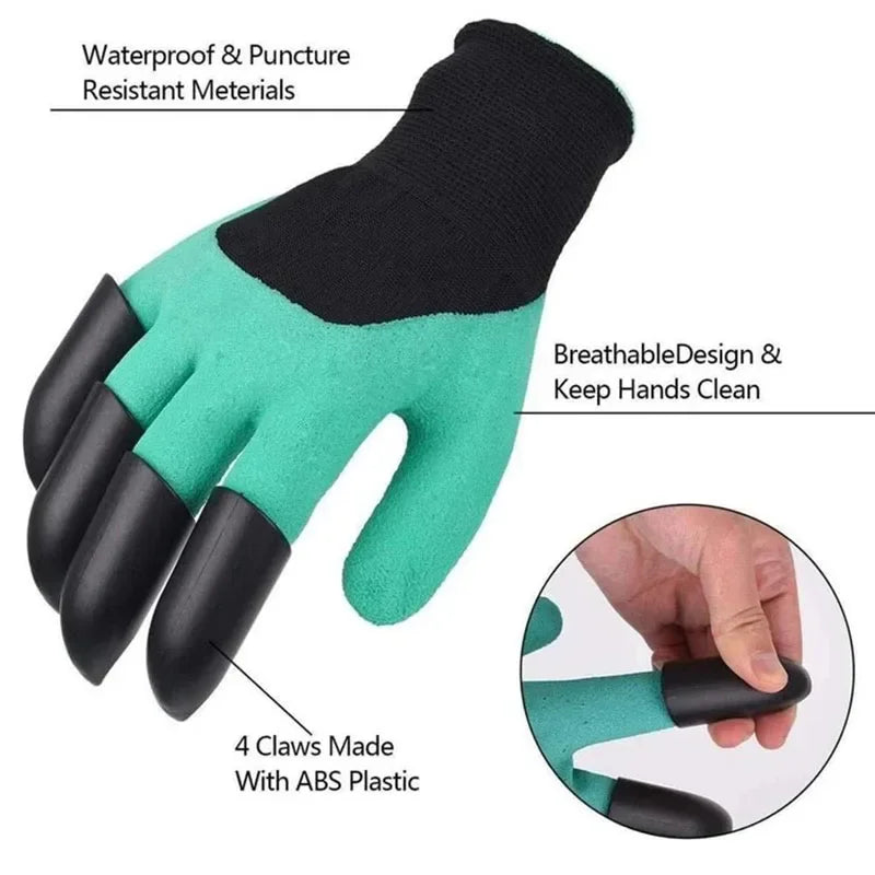 gants avec griffes pour creuser facilement