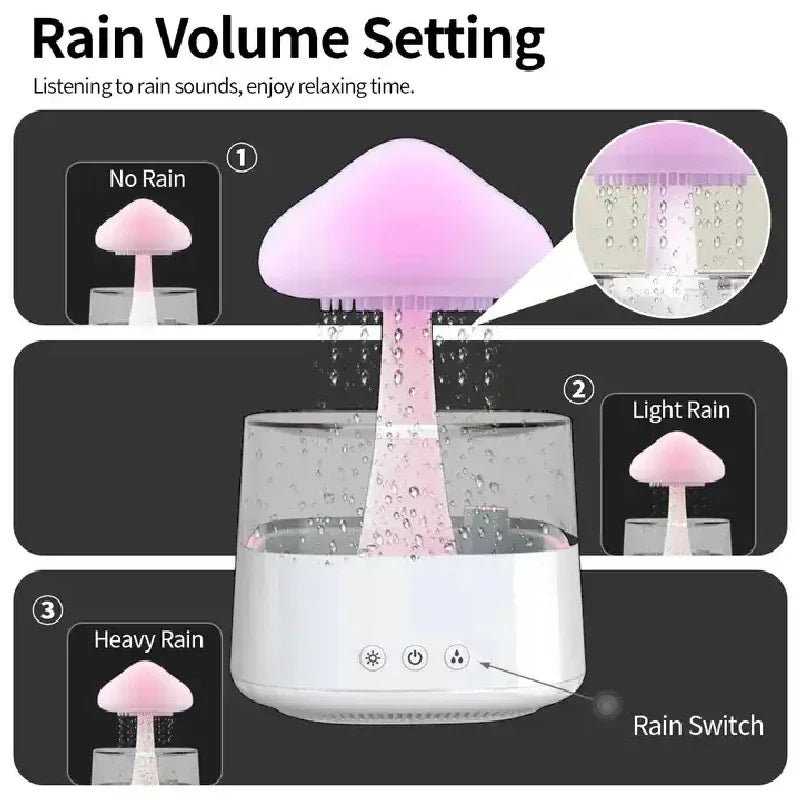  Humidificateur décoratif avec gouttes de pluie