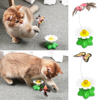 Jouet electrique interactif pour chat forme papillon