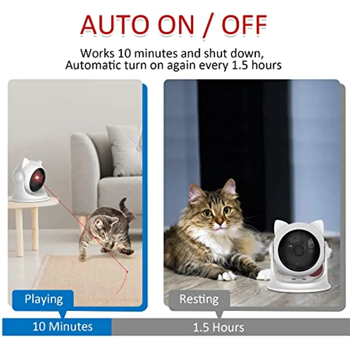 Jouet rechargeable pour chats avec laser USB