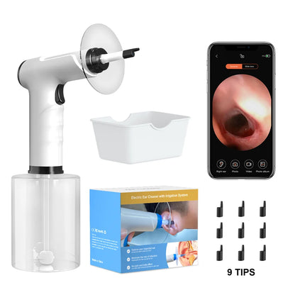 kit de lavage des oreilles avec application de surveillance en temps réel