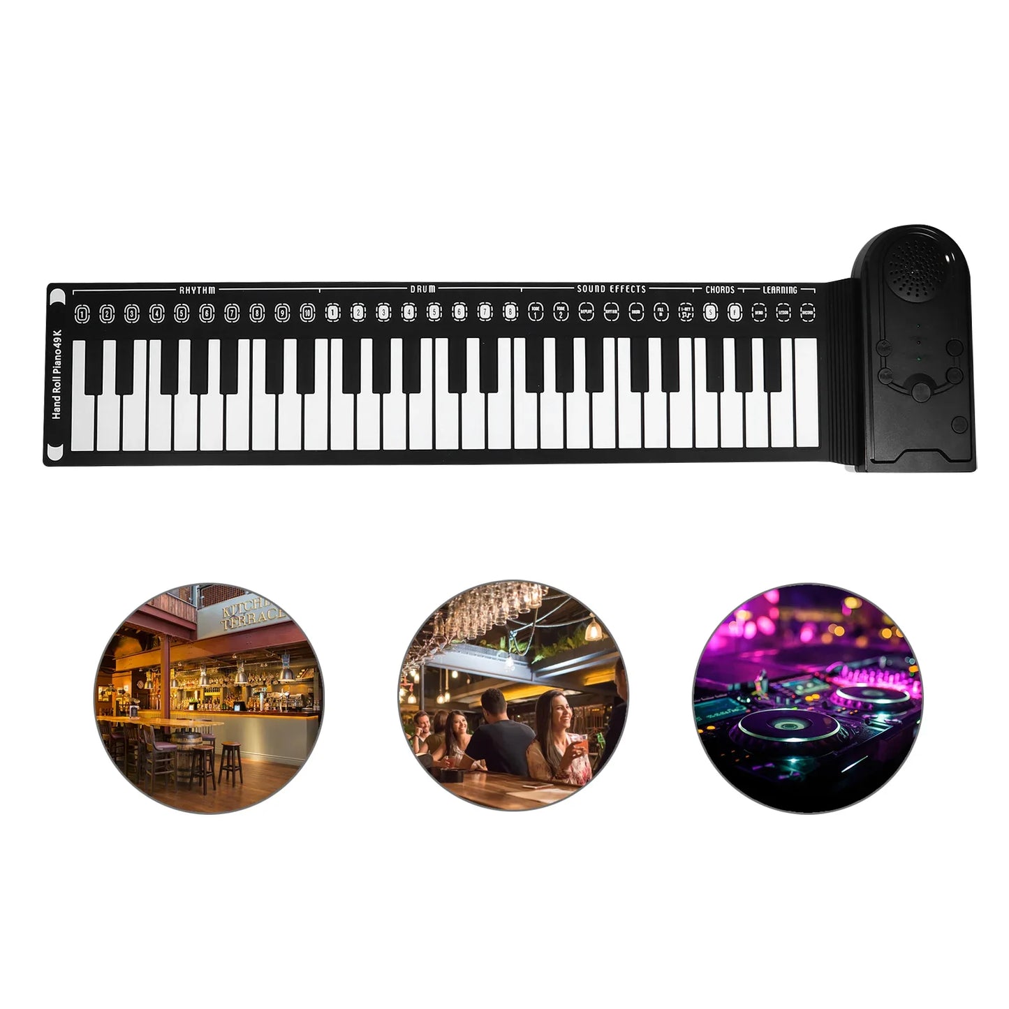 piano en silicone flexible pour transport facile