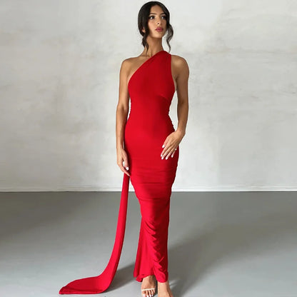 robe longue sexy avec fronces ajustables pour une coupe parfaite