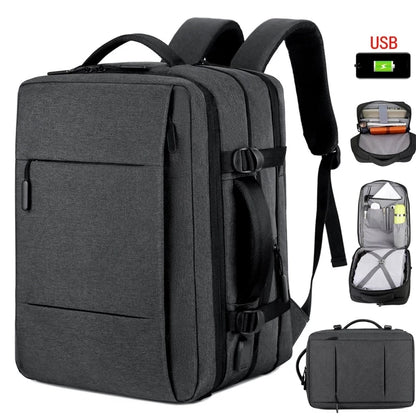 Sac à dos de voyage extensible pour homme avec port USB