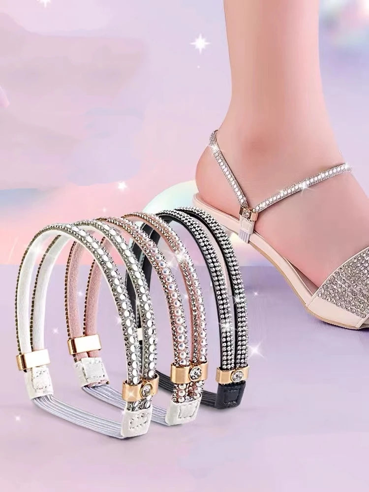 sangle en strass pour talons anti-glissement