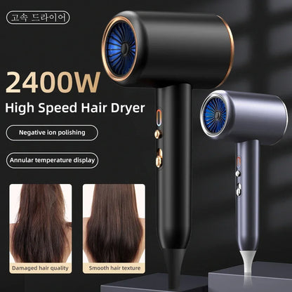 sèche-cheveux professionnel 2400W avec options chaud/froid