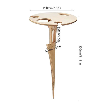 table pour verres à vin en extérieur