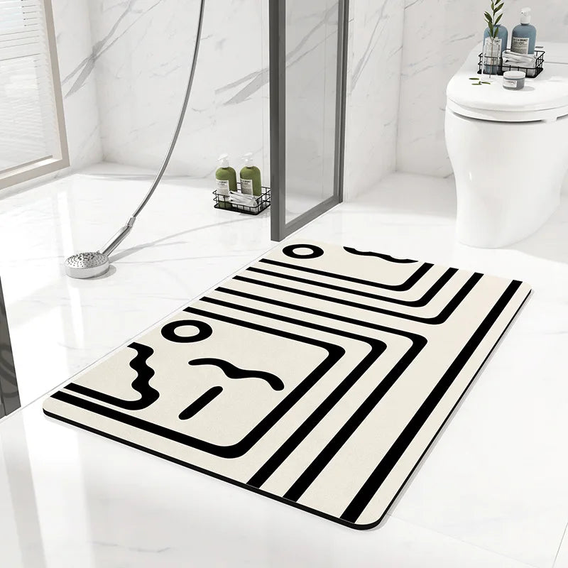 Tapis absorbant l'humidité pour salle de bain