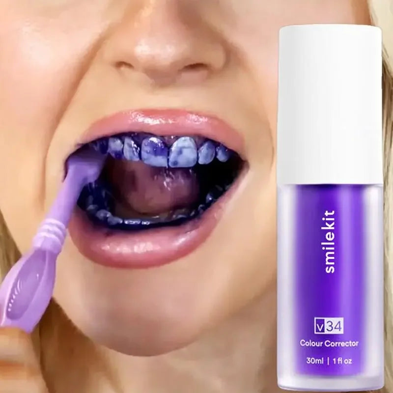 dentifrice violet V34 pour correction des couleurs