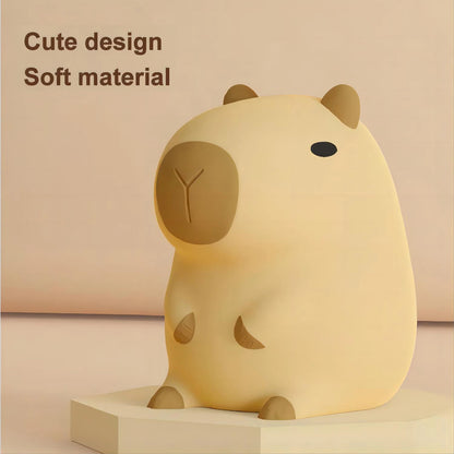 Veilleuse en silicone capybara pour enfants, douce et apaisante